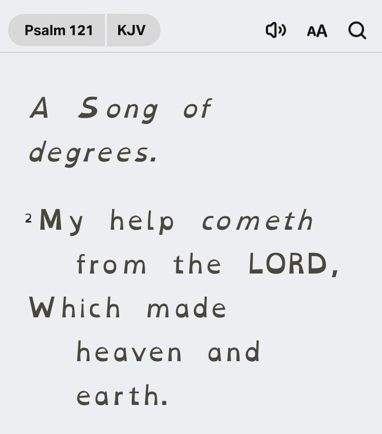 Psalm 121 verse 2